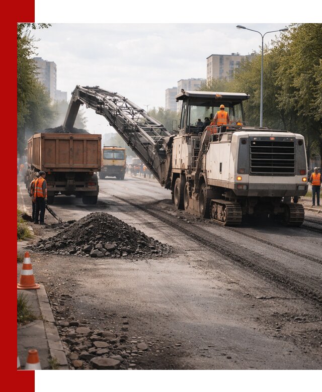 Фрезерованный асфальт в Ломоносове — удаление и вывоз старого покрытия