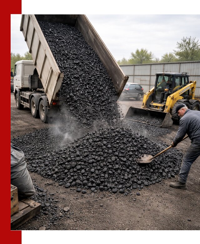 Доставка угля орех в Ломоносове оптом и в розницу