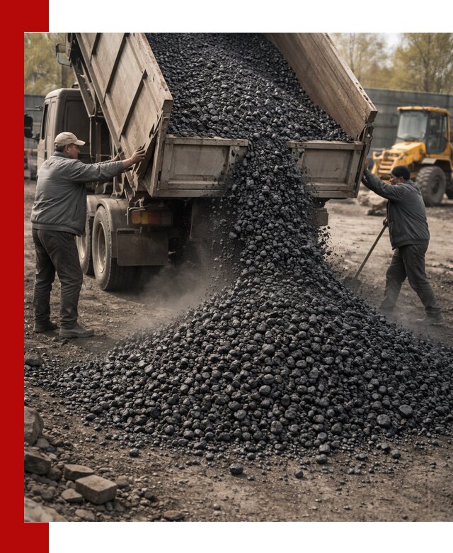 Доставка угля семечка самосвалами в Ломоносове