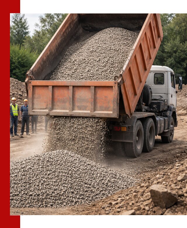 Доставка сыпучих материалов самосвалом в Ломоносове быстро и надежно