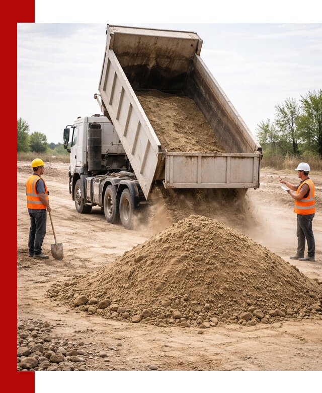 Доставка самосвалом 15 кубов в Ломоносове за город и по городу