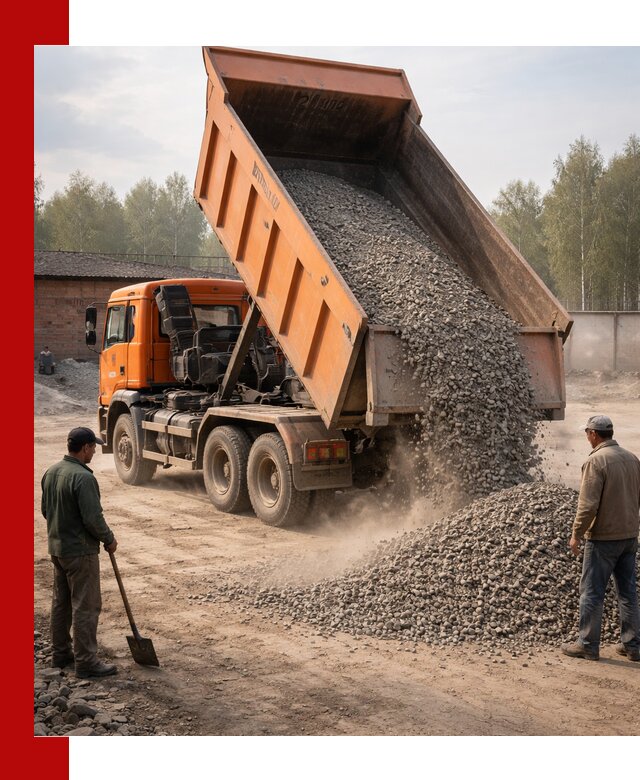 Доставка самосвалом 20 м3 в Ломоносове быстро и надежно