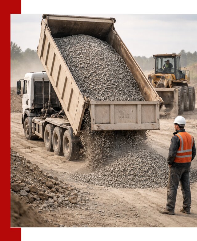 Доставка самосвалом 40 кубов цемента и сыпучих в Ломоносове