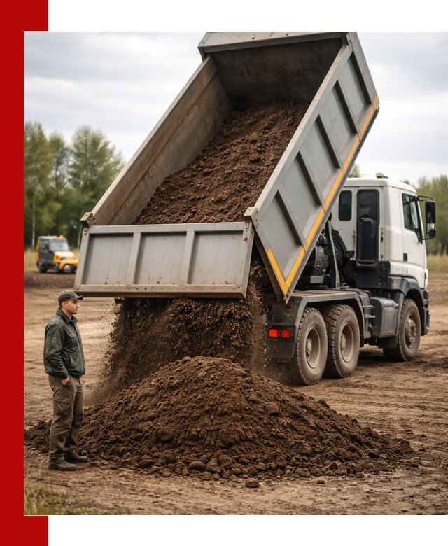 Аренда самосвала с водителем в Ломоносове для сыпучих грузов и навоза