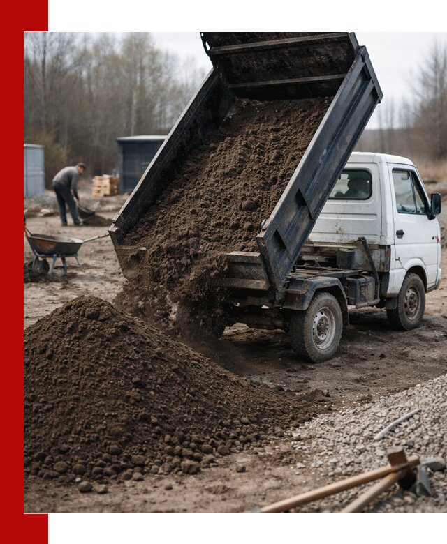 Аренда минисамосвала в Ломоносове для доставки сыпучих материалов