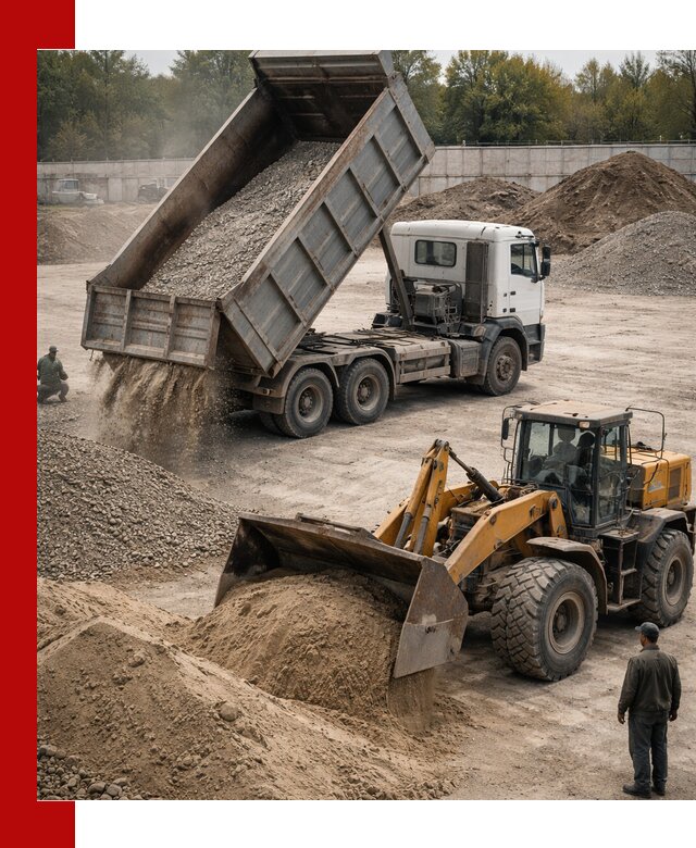 Перевозка сыпучих грузов самосвалами и бортовыми в Ломоносове