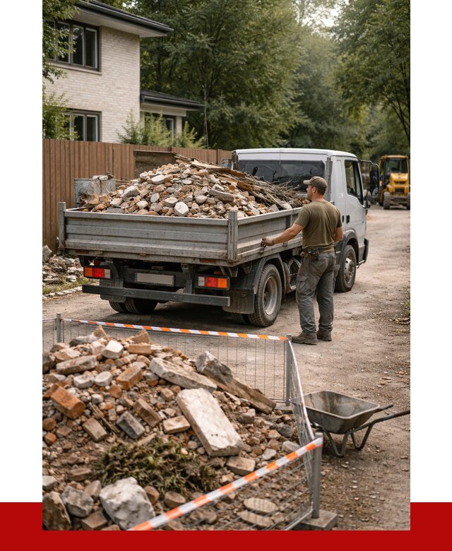 Вывоз строительного мусора с погрузкой в Ломоносове от 7684 р | ПРОНЕРУДЛмн