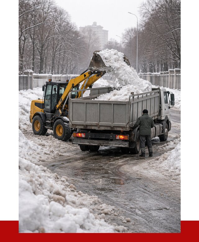 Вывоз снега с погрузкой в Ломоносове от 3586 р. ПРОНЕРУДЛмн