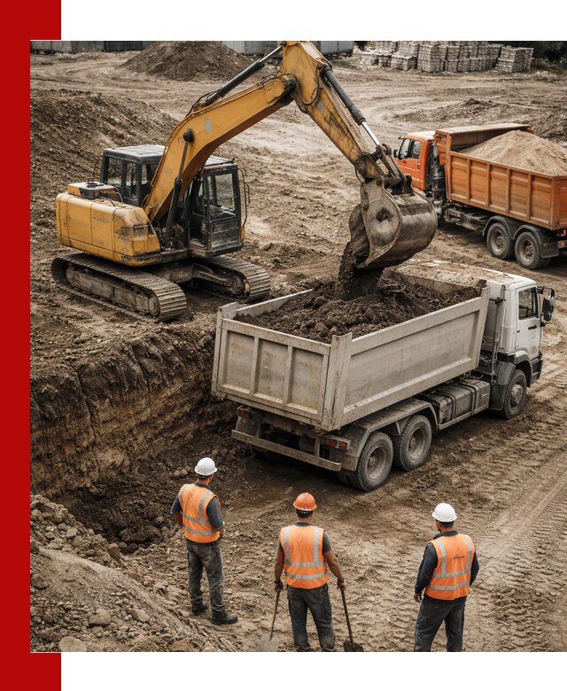 Разработка грунта для строительства и благоустройства в Ломоносове