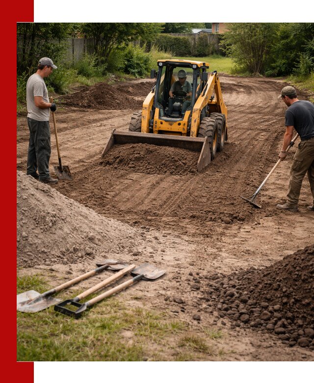 Планировка участка грунтом с вывозом и доставкой в Ломоносове