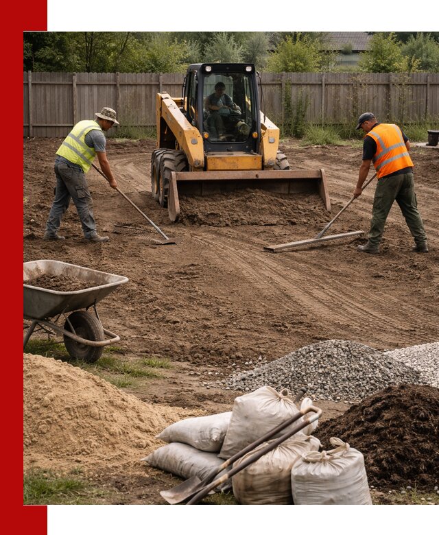 Выравнивание участка под строительство и благоустройство в Ломоносове