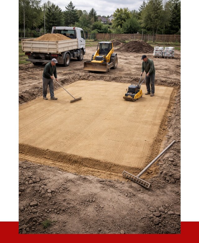 Устройство песчаной подушки в Ломоносове от 4610 р. ПРОНЕРУДЛмн